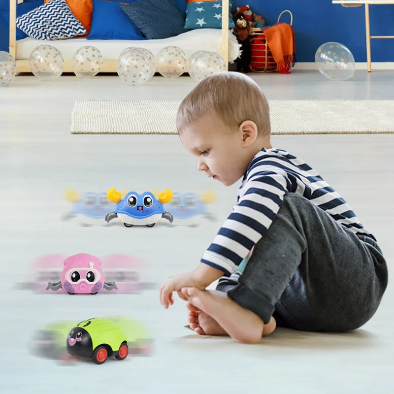 Divertente doppia forza che cammina granchio strisciante pancia tempo giocattolo sensoriale per bambini apprendimento infantile sviluppo strisciante polpo carino regali per bambini