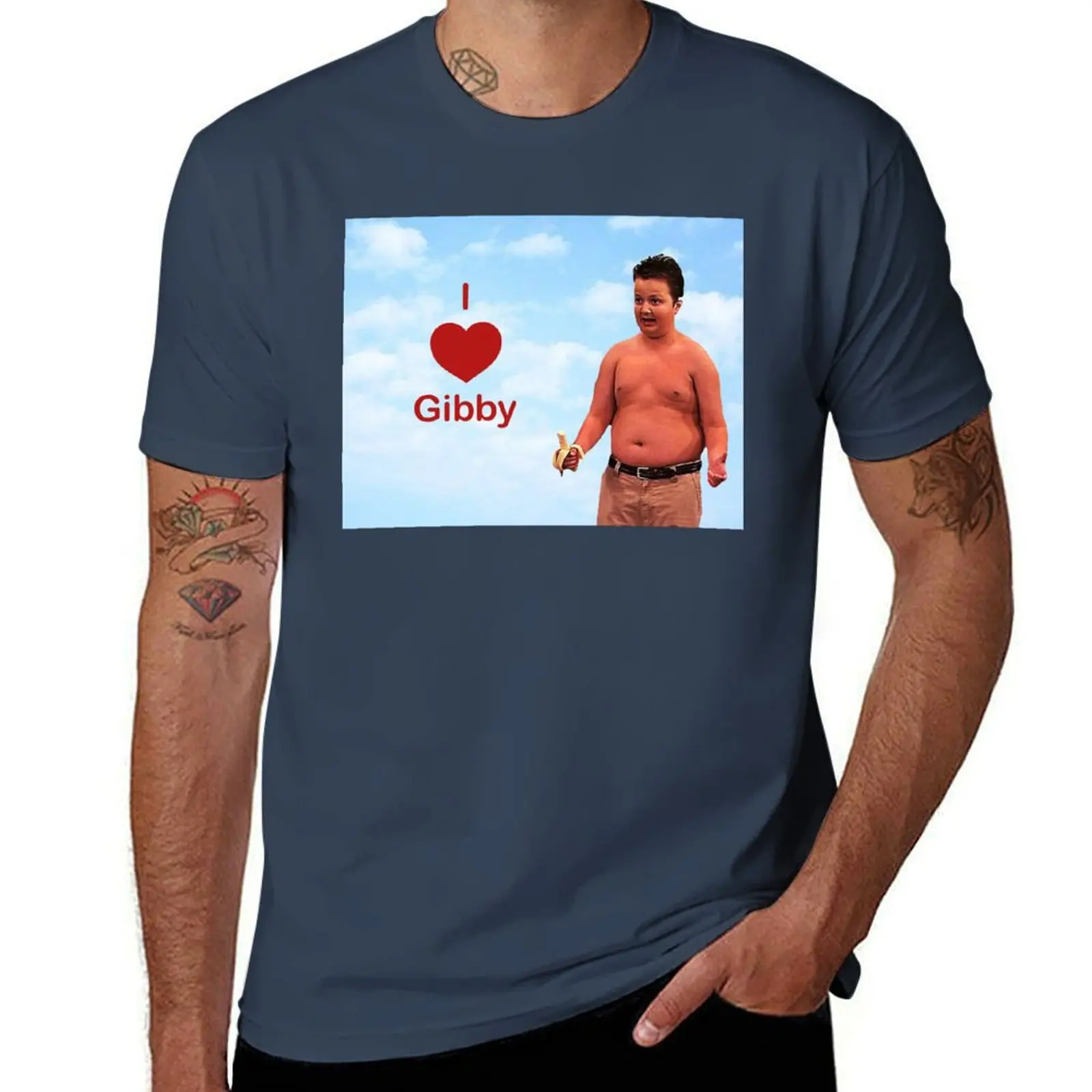 

I love Gibby T-Shirt Sports Casual Short Sleeve Cotton Tee