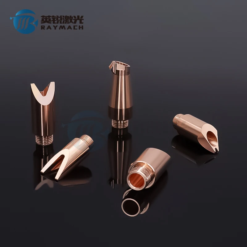 Raymach Fiber Laser Welding Nozzle M8 Wire Feeding Copper Nozzel Hanwei Handheld Welding Gun Parts Cleaning 4 In1 Au3Tech 3000W