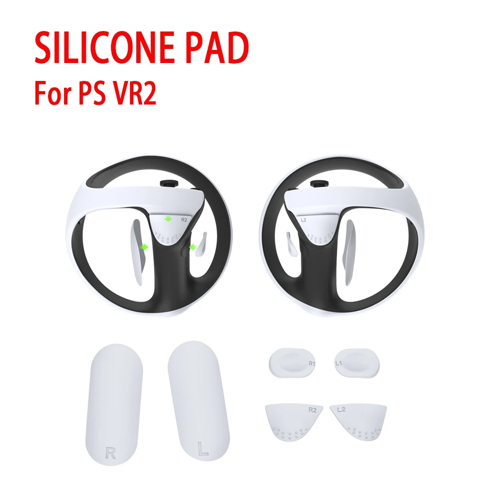 Funda protectora de silicona TP5-2512 para controladores PlayStation VR2: antiarañazos, antideslizante, resistente al sudor, con agarre/botón