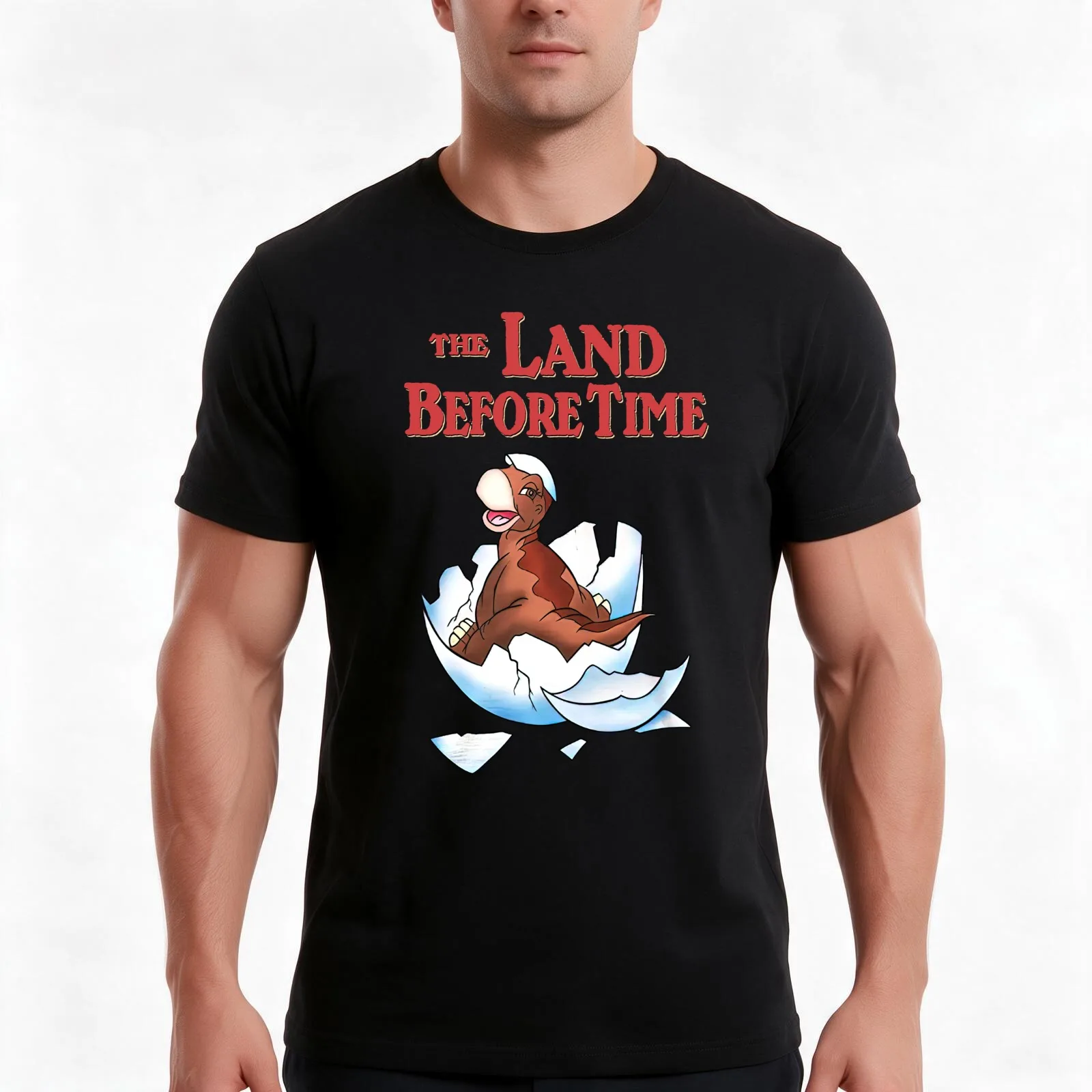 Hatching Egg Land Before Time T-Shirt Summer Casual Cotton Tee Oversized Streetwear Tops Vintage Graphic Print 100% Cotton