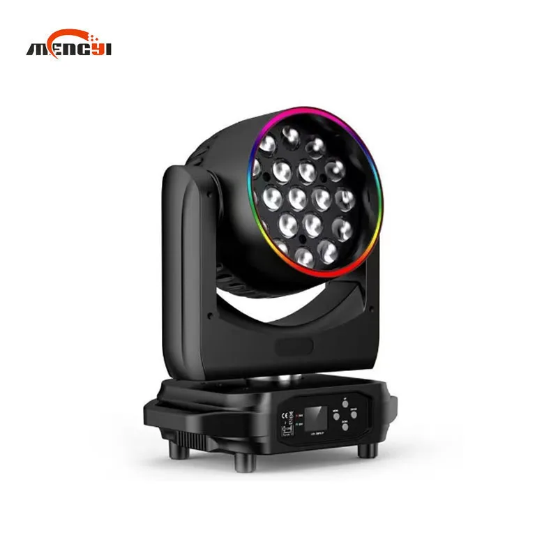 rgbw 4in levou luz com cabeca movel 19 pcs x 15w zoom 01