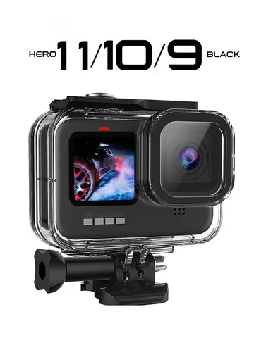 GoPro Hero用の保護カバー,黒の防水ハウジング,60m,レゴ9およびgoPro9モデル用