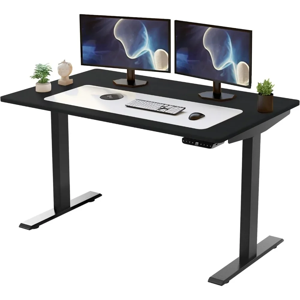 Dual Motor Electric Standing Desk 60x30 Black Desktop Premium Ergonomic Adjustable Height|