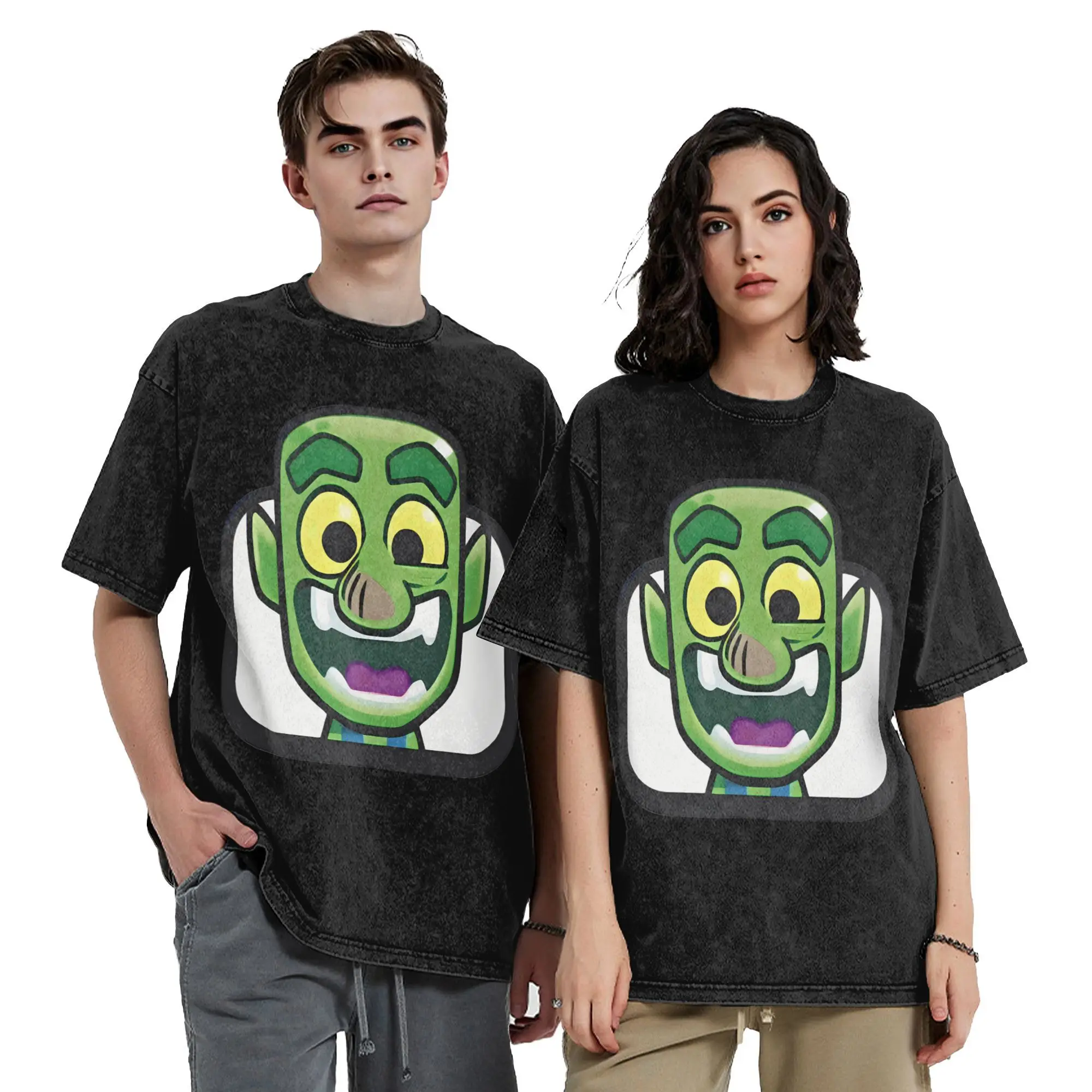 Clashed Royales تي شيرت الصيف Y2K الأساسية تي شيرت القطن الهيب هوب تي شيرت للرجال قصيرة الأكمام طباعة تيز