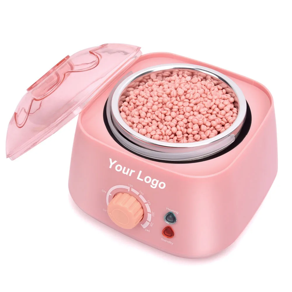 customized logo household 500cc waxing kit body hair removal device 500ml paraffin hard wax electric warmer