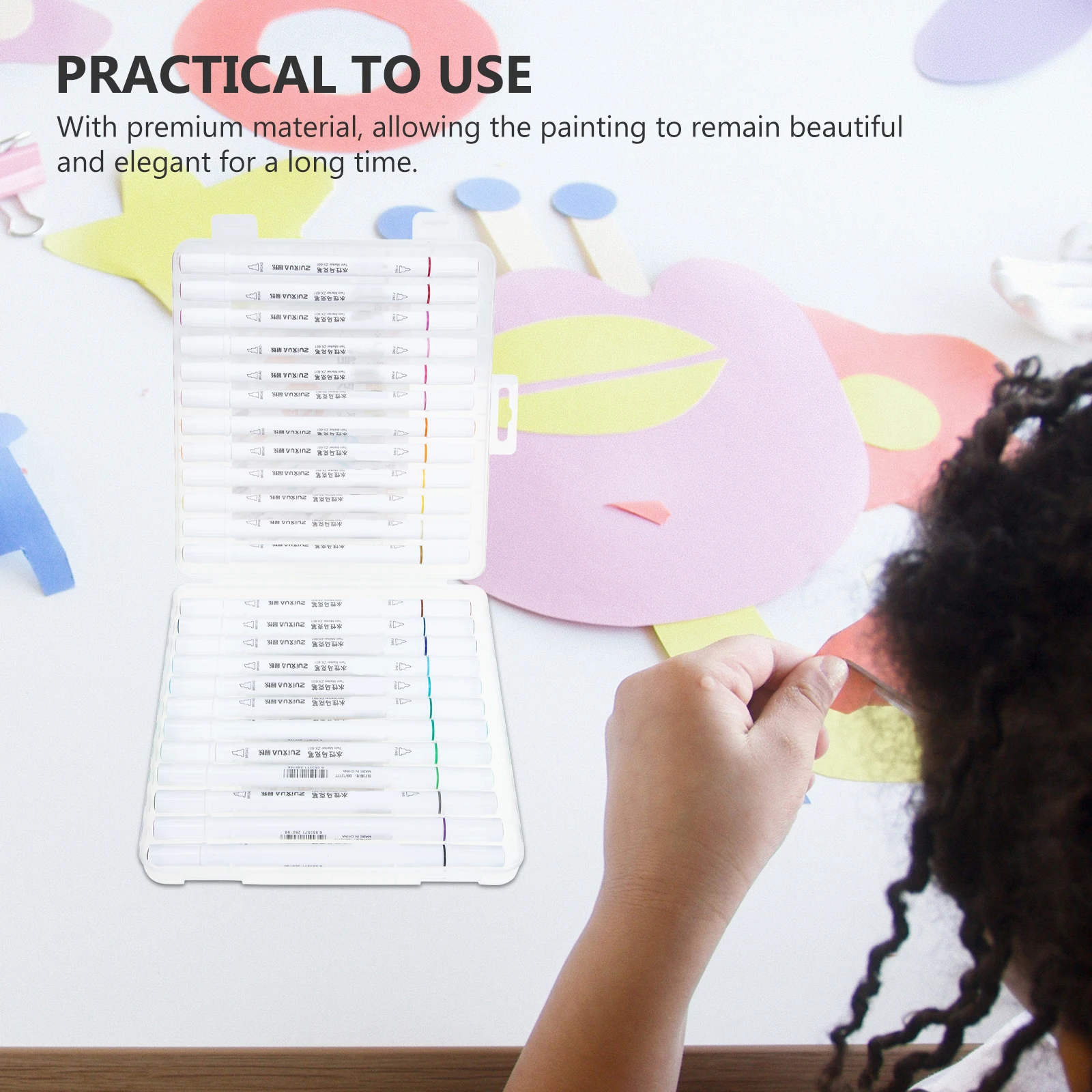 Marker Pen Set Acrylic Paint Pens Water Proof Art Double-end White Marking