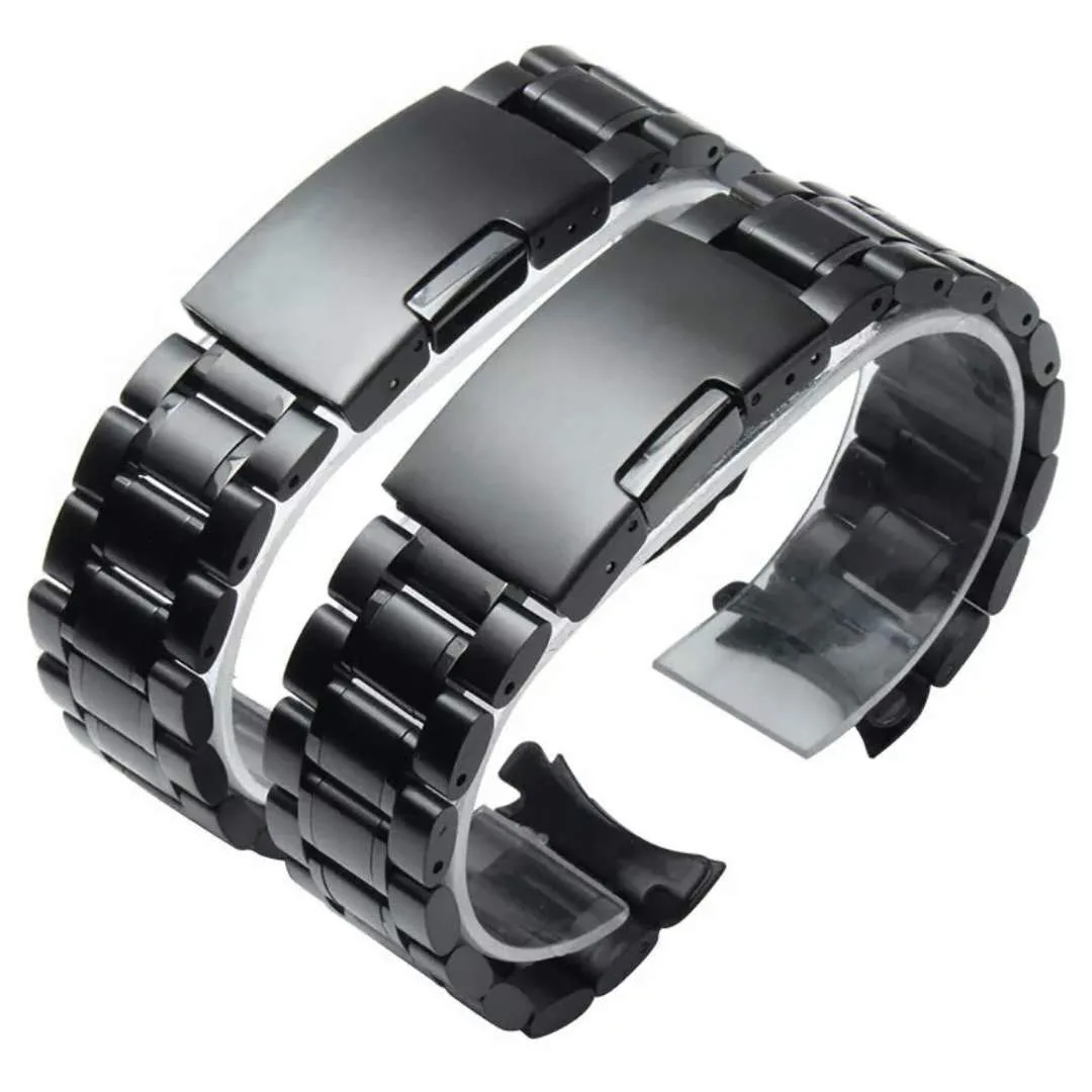 12 14 16 18 19 20 21 22 24 mm hochwertiges massives Edelstahl-Uhrenarmband mit gebogenem Ende, Armband-Zubehör mit Werkzeug – Detail 6