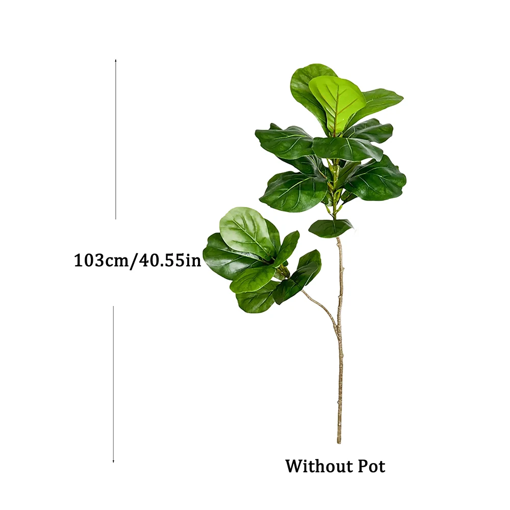 70-135cm Große Künstliche Geigenpflanzen, Künstlicher Ficus-Baum, Künstliche Palmenzweige, Plastik-Monstera-Pflanzen für Heim, Garten, Hochzeitsdekoration – Detail 7