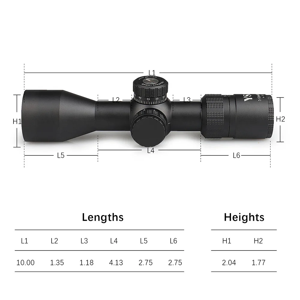 

YSS Hunting Scope 3-12X44FFP Rifle Scope Airsoft Riflescope Shockproof Optics Sights Shooting Rifle Sighs OS1-0421