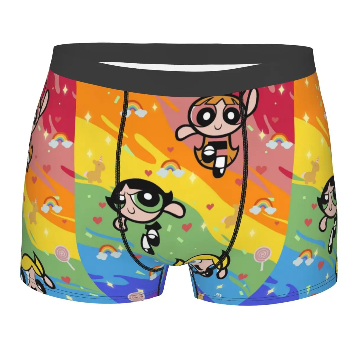 

Powerpuff/шорты-боксеры с героями мультфильмов для девочек, мужские дышащие трусы с 3D принтом, трусы, трусы
