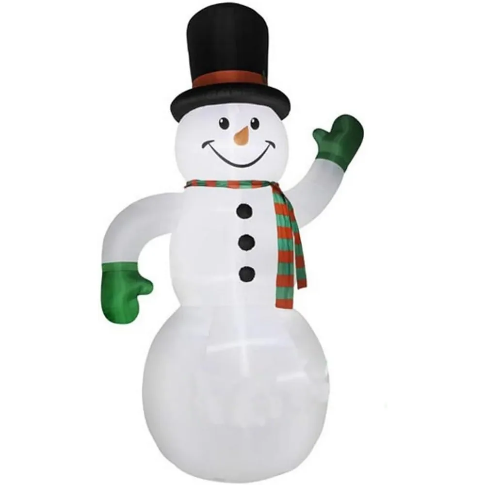 Inflatable Giant Snowman Airblown 20' w/Top Hat, Self-inflating design with included stakes and tethers,Measures 20H x 11.81W