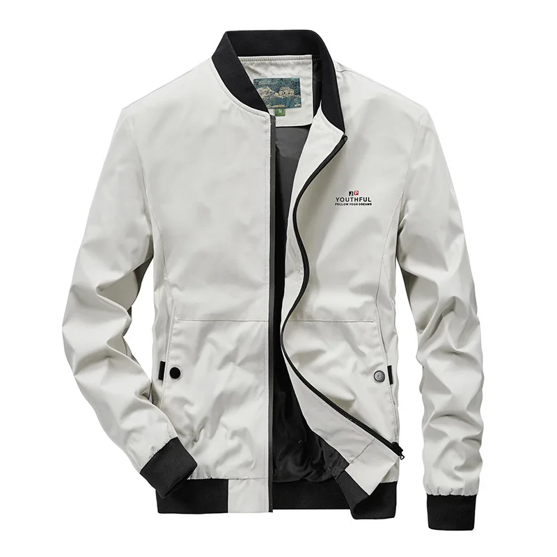 Spring And Autumn New Mens Jacket Trend Coat Casual Men's Clothing Middle-aged And Young Slim Baseball Jacket Top