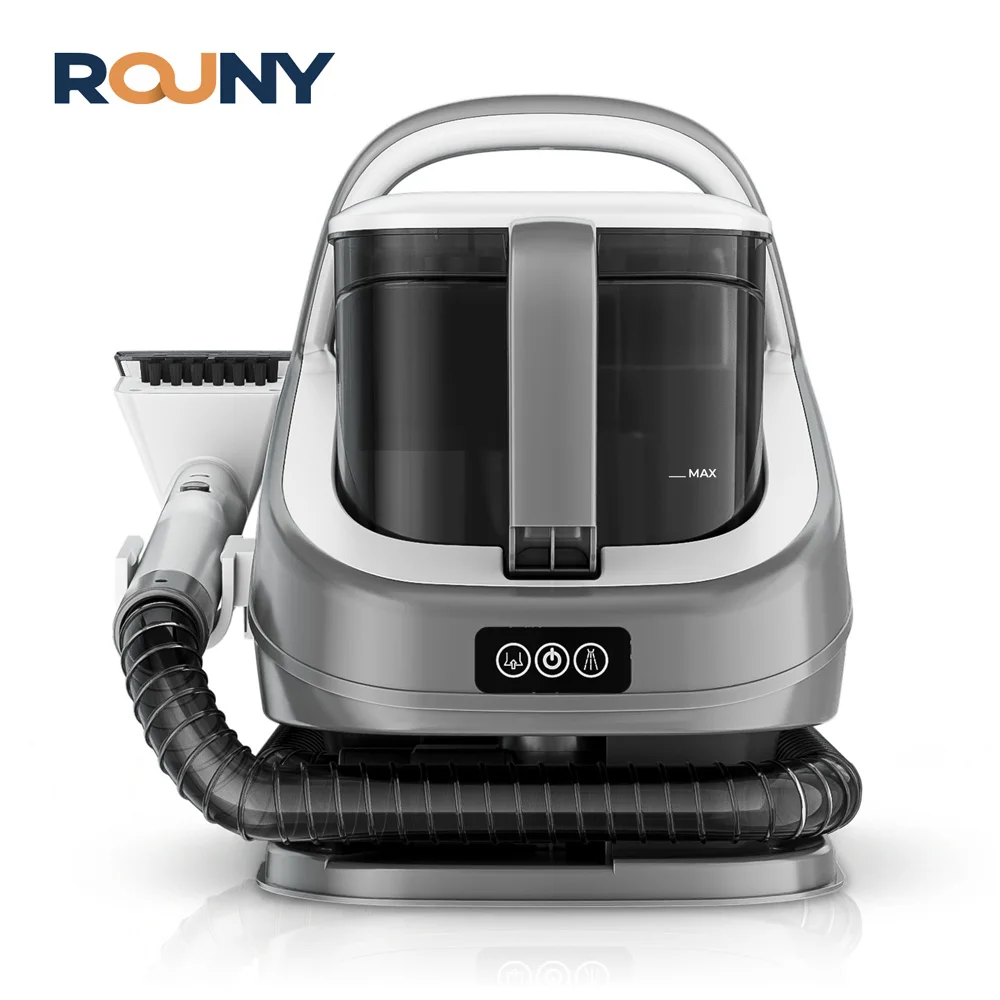 ROUNY Multifunctionele Draagbare Tapijt- en Meubelreiniger met 13000Pa Zuigkracht 100 ° C Steam 40s Heat-Up en 3M snoer, 1300W
