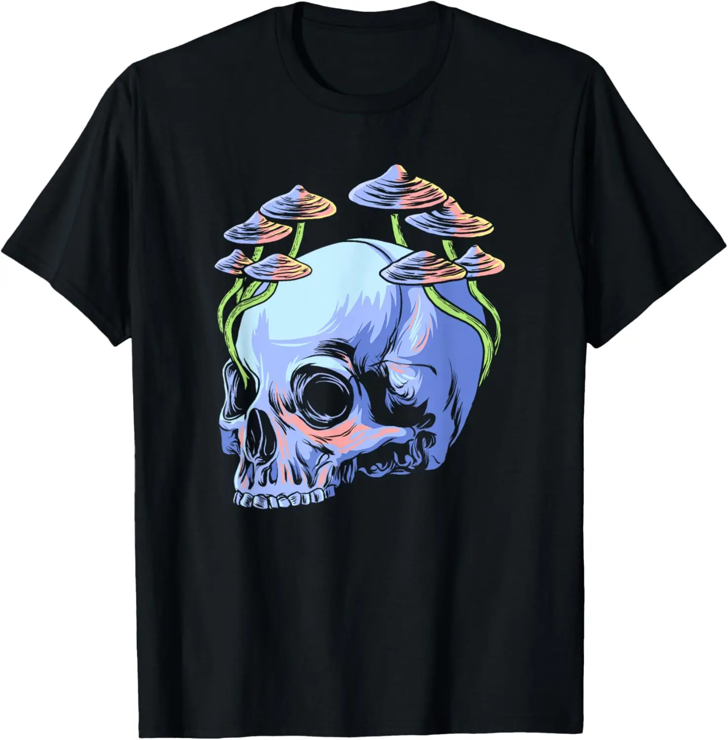 

Skull Mushroom Shirt Goth Cottagecore Mushroom Lover Hunting T-Shirt