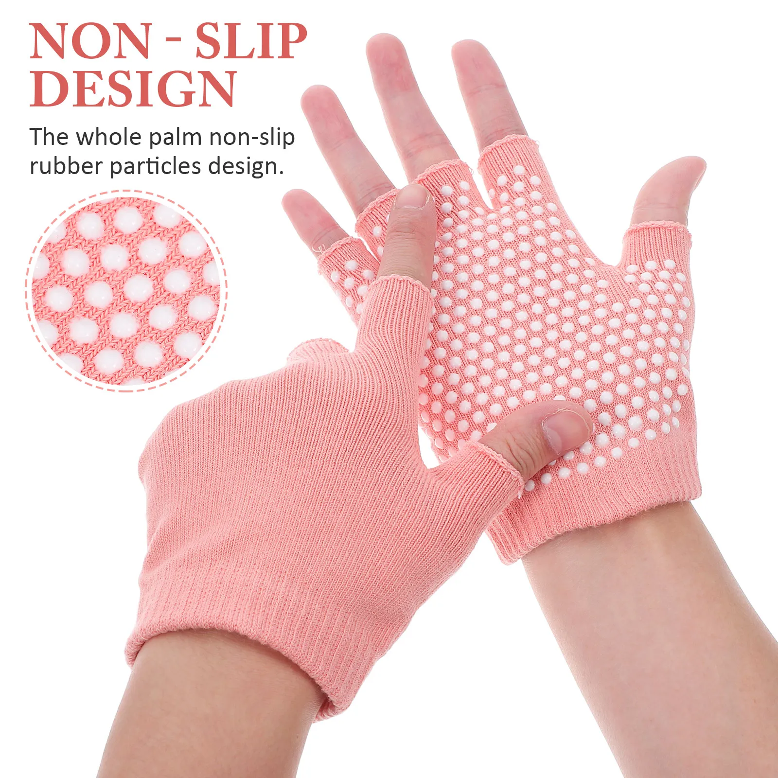 4 أزواج من قفازات اليوغا المضادة للانزلاق للنساء بدون أصابع قفازات التمرين لليوجا والرقص واللياقة البدنية معدات التدريب الرياضية غير القابلة للانزلاق #6