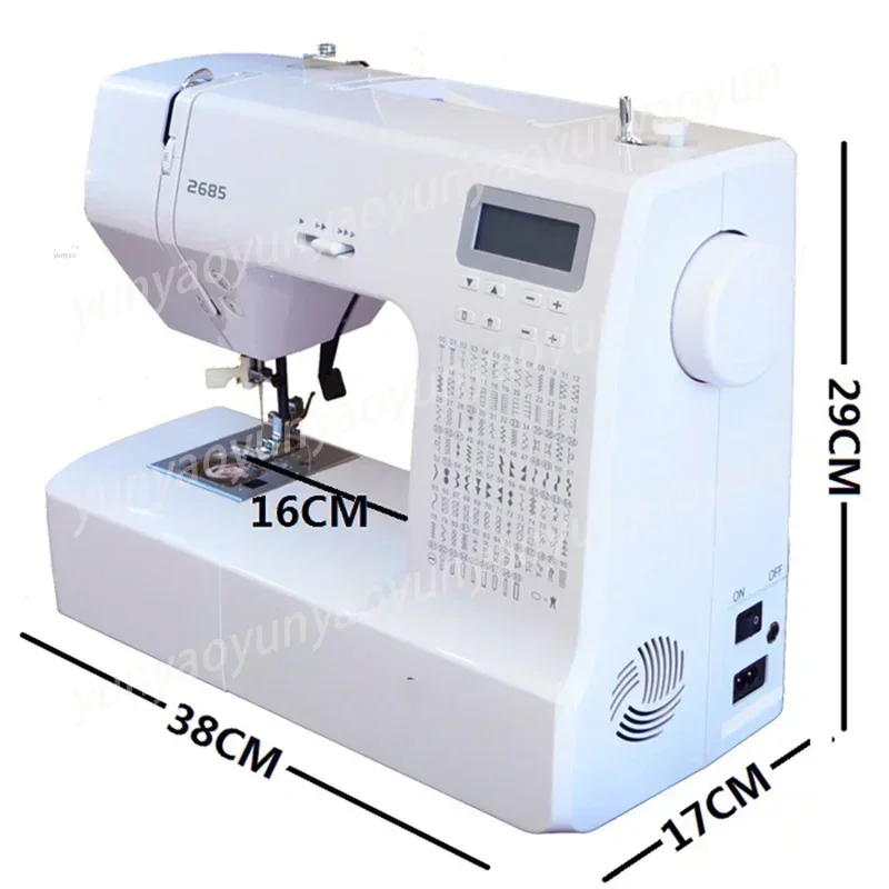 Multifunctional Househol Electric Lcd Display Sewing Machine 220V/36W Mute Thick Buttonhole Embroidery Sewing Machine