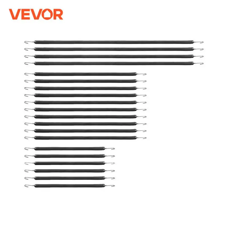 VEVOR 20pcs Stretch Elastic Bungee Cords with Steel S-Hooks Lightweight Bikes Rope Tie Car Luggage Roof Rack 15