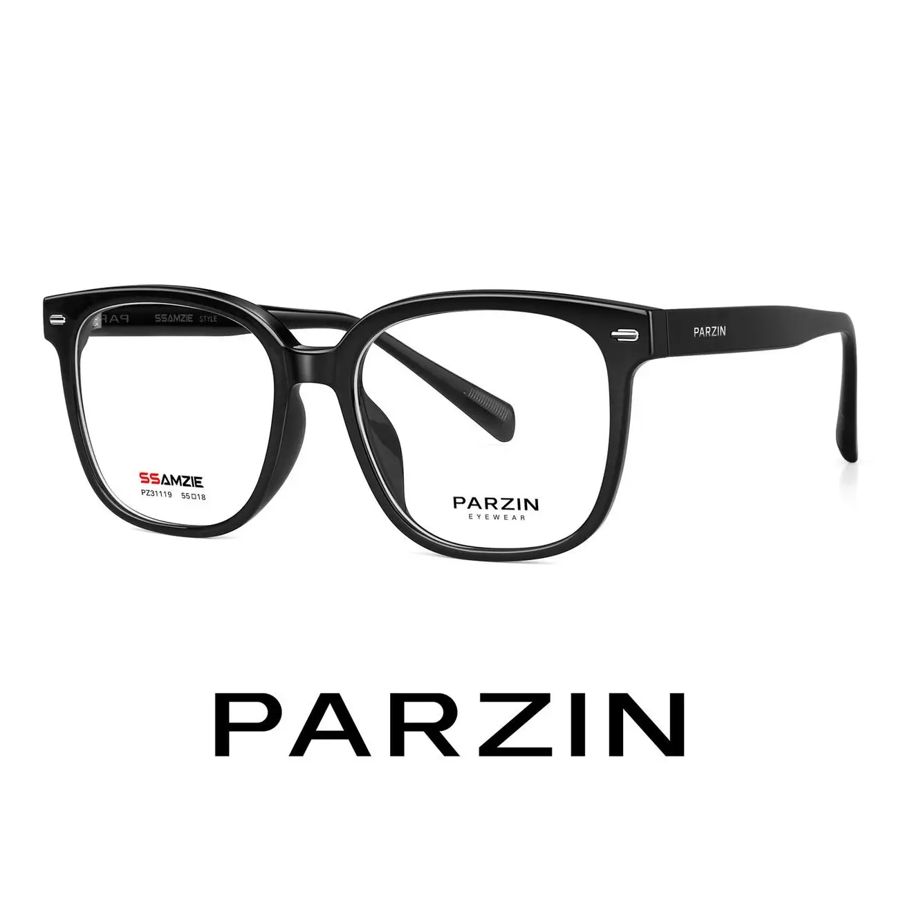 PARZIN TR90 Optical  Eyeglass Frame Men New Classic Black Lightweight Prescription Glasses Frame Women  PZ31119