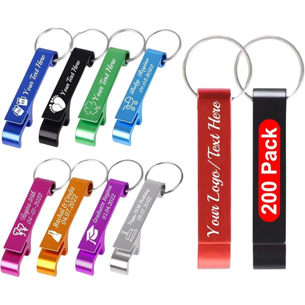 

Custom Engraved Bottle Opener Keychains for Wedding Shower Gifts