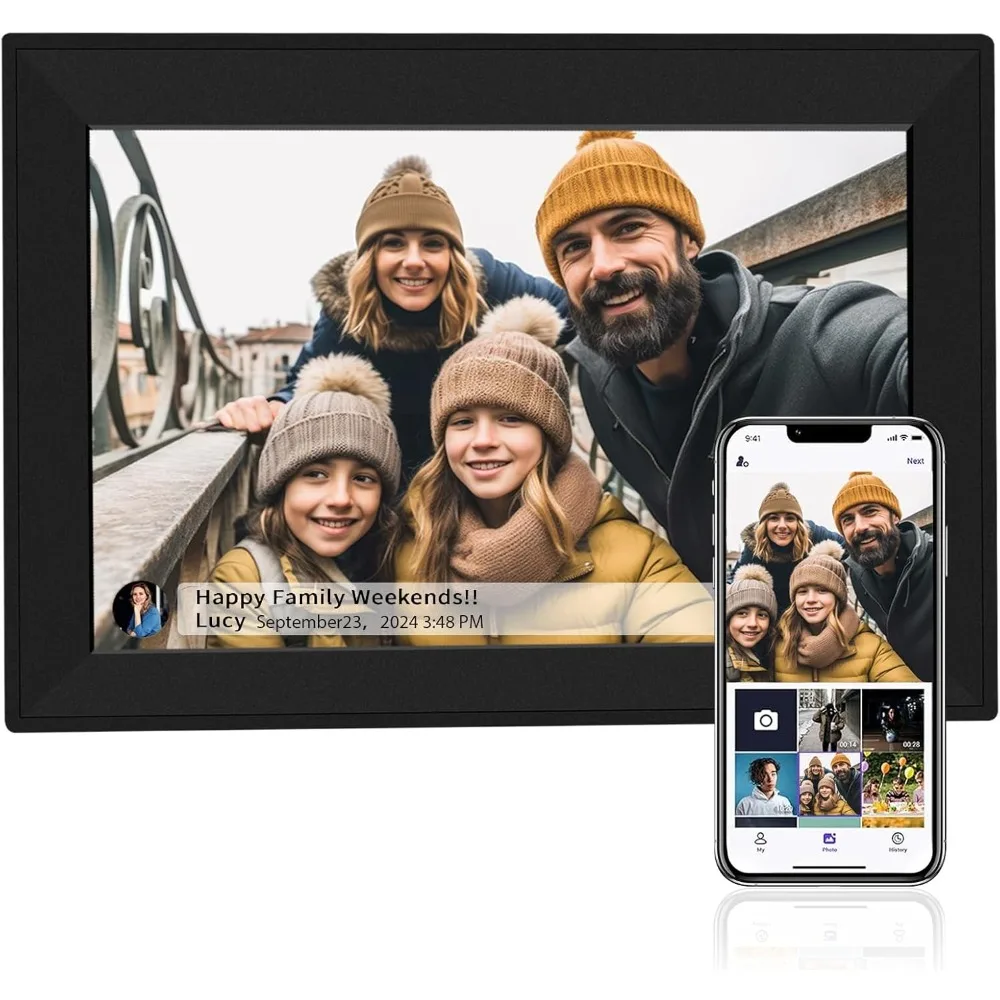 Digital Photo Frame, Intelligent Electronic Digital Photo Frame, Free Storage and Touch Screen Large Storage Wireless Sharing