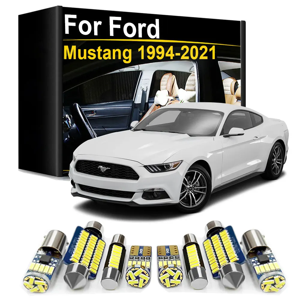 Kit de luces LED interiores Canbus para Ford Mustang 1994- 2011 2012 2013 2014 2015 2016 2017 2018 2019 2020 2021, accesorios para automóviles