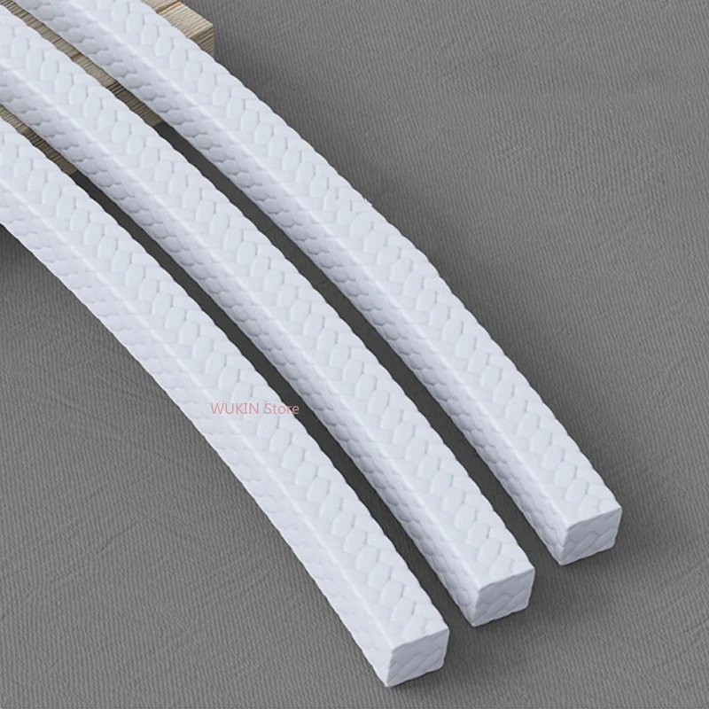 Oil-Free PTFE braided Packing Rope ptfe Fiber Braid Compression Sealing Gasket 4x4mm~30x30mm