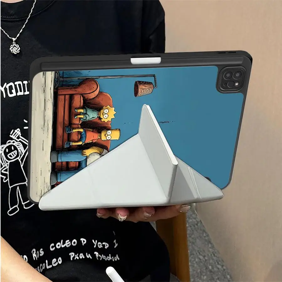 Tablet Case For iPad Air 8 M2 M3 3 11th 10th Gen Mini 7 6 5 Pro M4 13 2025 2026 12th 9th With Pen Slot Cover Homer Jay Bart