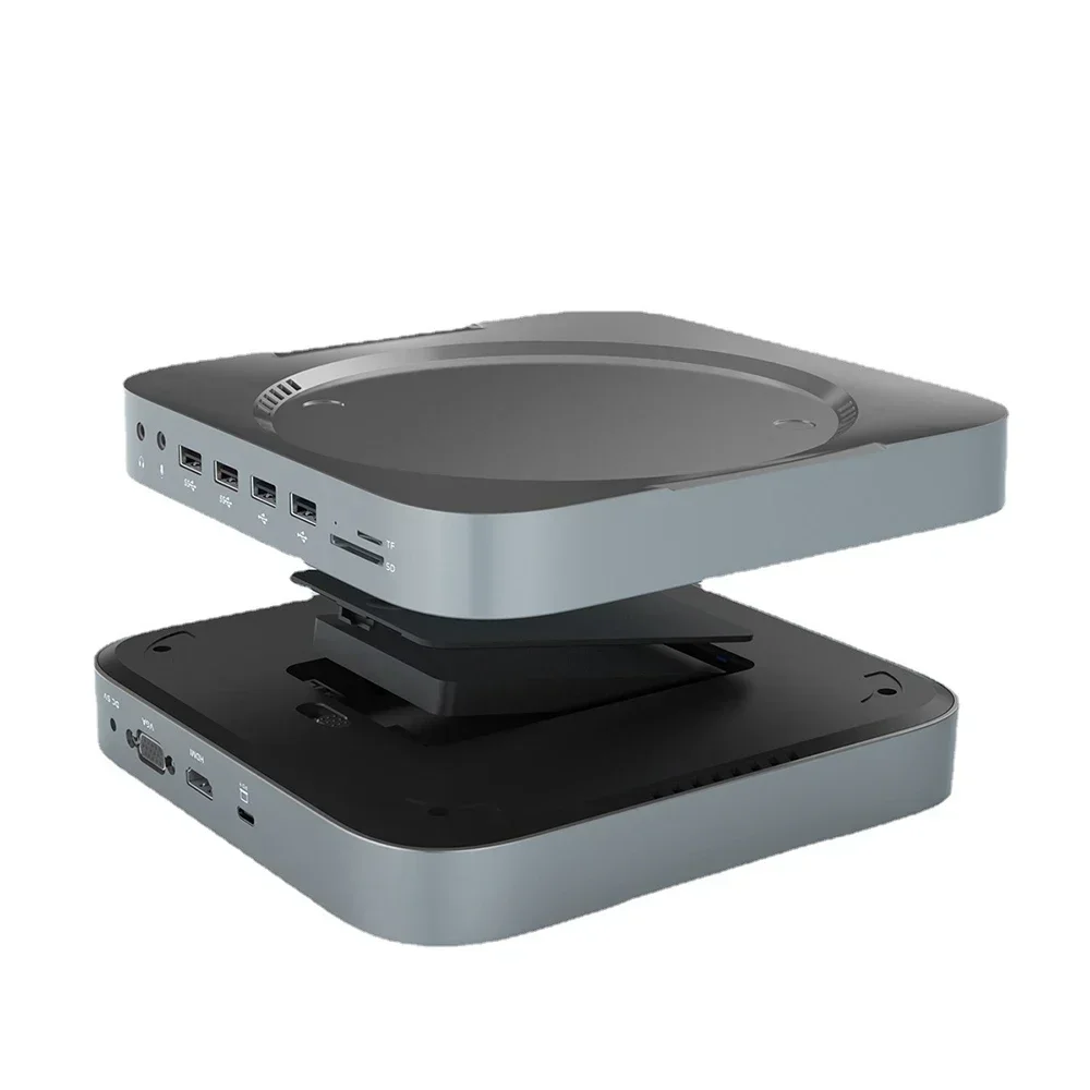 Hard Disk Box Docking Station, Usb C HDD SSD Enclosure Sata Dock Mini Hub Hdmi for PC Apple Mac Laptop Office Computer Display