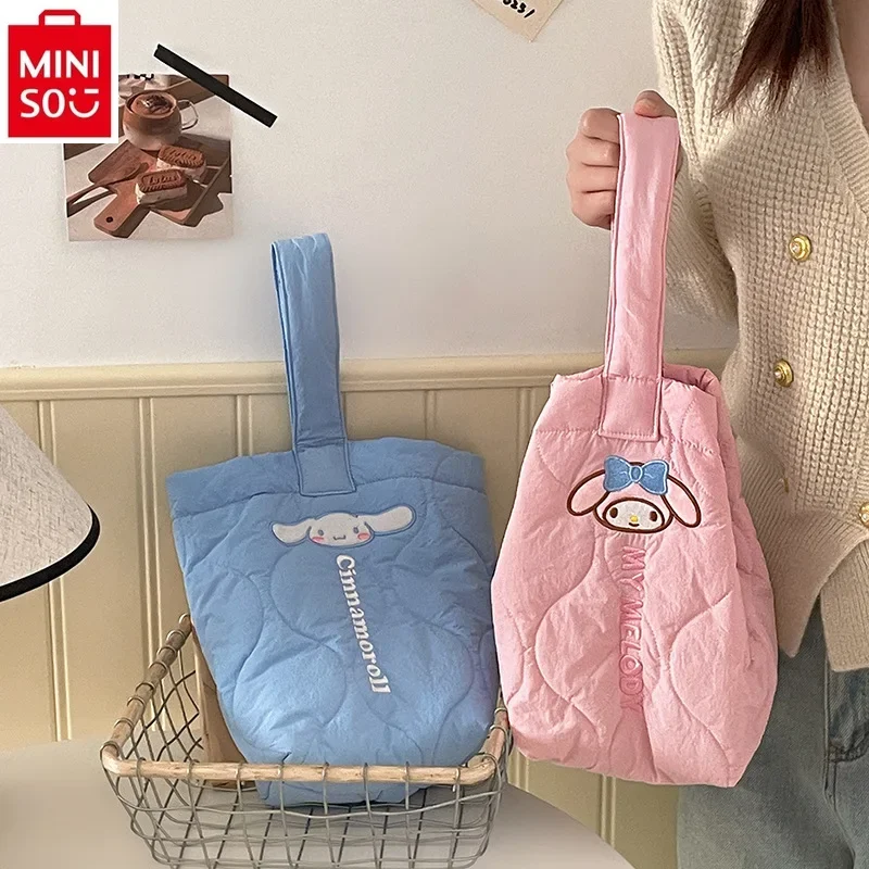 MINISO 2024 Fashion New Mommy Wallet Women's High Quality Cartoon Embroidery Kuromi Large Capacity Casual Versatile Handbag