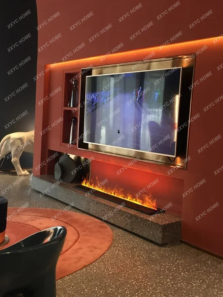 

3D-имитация пламени для камина: встраиваемый очаг для виллы, дома, гостевого дома, декоративный элемент.