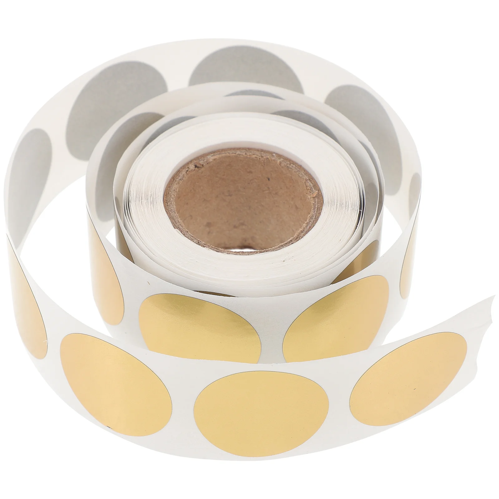 Thank You Stamp Scratch off Stickers Circle Tickets for Prizes Golden Pvc Self-