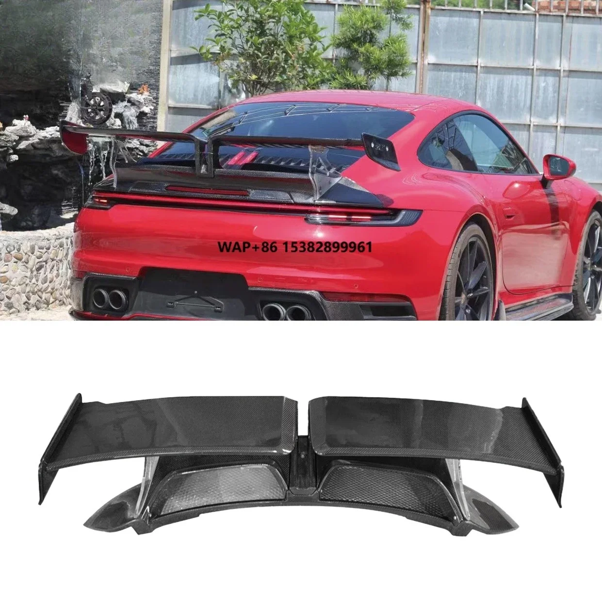 Tech Style Real Carbon Fiber Rear Trunk Spoiler Tail Wing Kits Excellent Quality Auto Parts Modified for Rear Bumper
