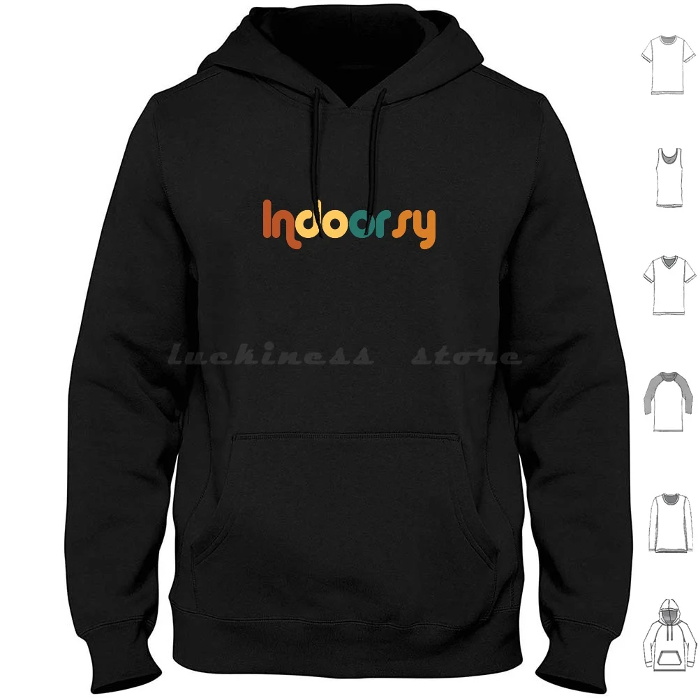 Womens Indoorsy Funny Introvert Social Distancing Novelty Hoodie Cotton Long Sleeve Indoorsy Womens Indoorsy Funny Introvert