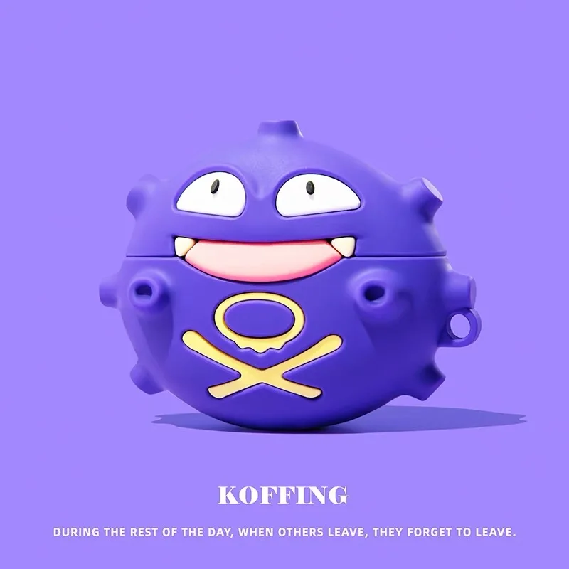 Para Funda Airpods Pro 3, Funda de silicona para auriculares Kokemon Ball Koffing para Funda Airpods Pro 2/funda Airpods 4 Funda