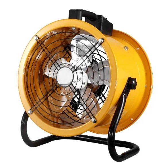 High Speed Portable Cylinder Axial Fan, Adjustable Speed Industrial Exhaust Cooling Fan 24 inch