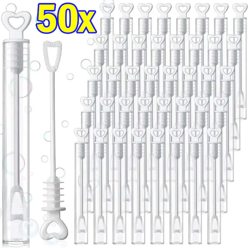 50pcs Liebe Stick bläst Blase Seife Flasche Spielzeug Hochzeit Geburtstags feier Dekoration Baby party Geschenk Kinder Outdoor-Spielzeug