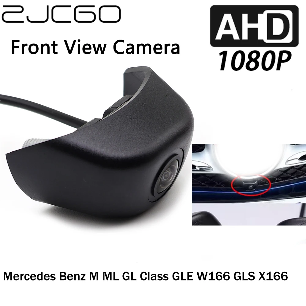 ZJCGO Car Front View LOGO Parking Camera AHD 1080P Night Vision for Mercedes Benz M ML GL Class GLE W166 GLS X166