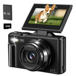 4K Digital Camera, 4K Vlogging Camera for YouTube whit 3