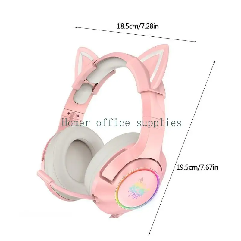 K43B K9 Cuffie da gioco USB7.1 Affioraggio da gioco per Gilrs Boys PC Stereo