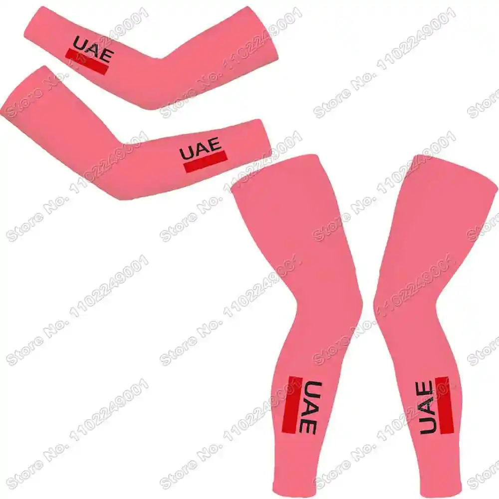 مجموعة قميص وردية لركوب الدراجات من فريق الإمارات العربية المتحدة ، ملابس ركوب الدراجات Tadej Pogacar ، أدخنة الذراع ، أدخنة الساق ، قفازات ركوب الدراجات ،