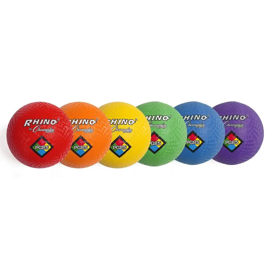 

Rhino Playground Ball Set, 8.5D TwoPly, Nylon Wound Set of 6 Colors