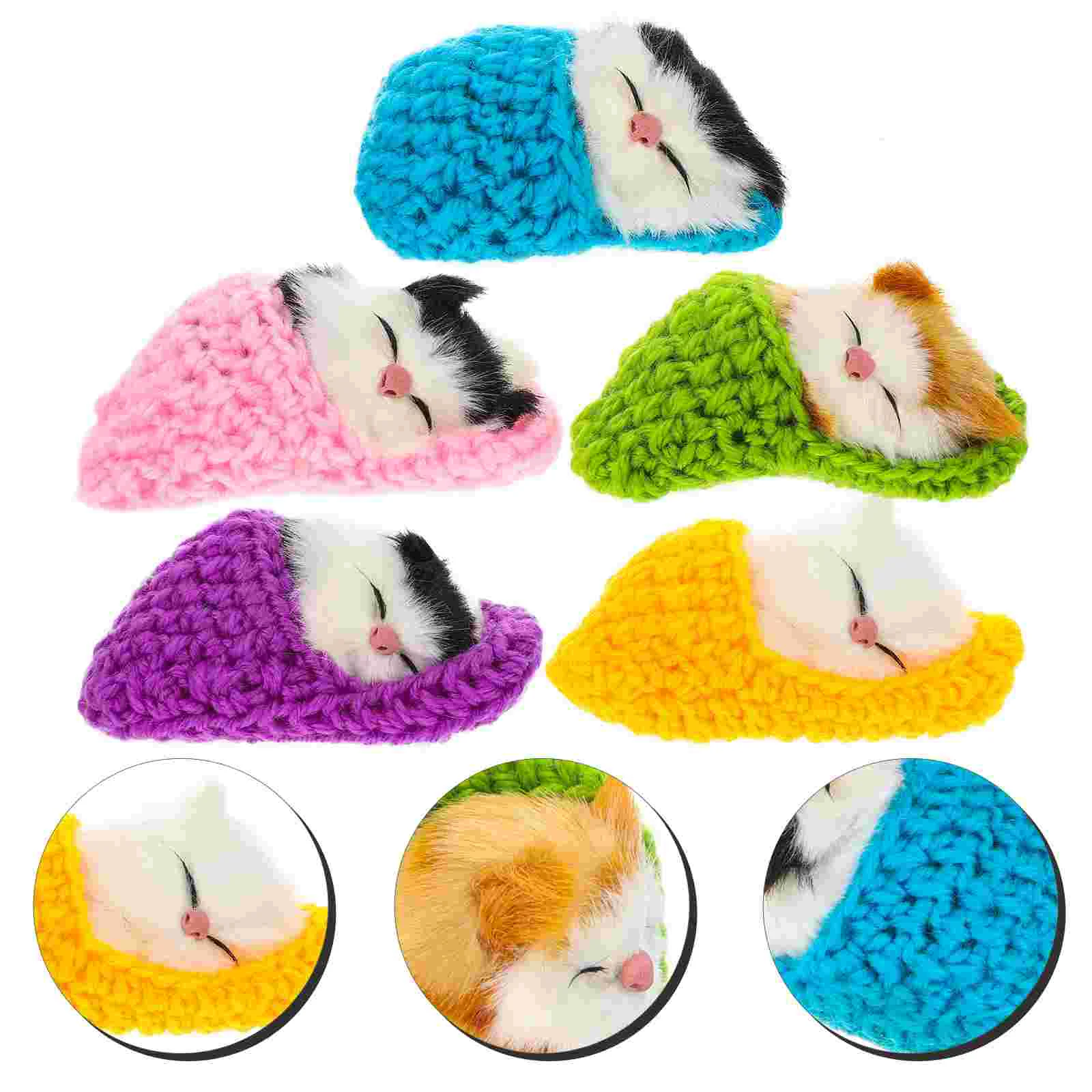 

Slipper Nap Cat Adornment Decor Toy for Kids Lifelike Plush DIY Lovely Fake Artificial Cats Multifunction Toys