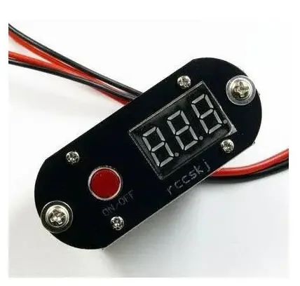 Rccskj 3-in-1 15A-20A UBEC Output voltage 4.8-9.6V stepless adjustable Step Down Switch Harness W/LED Voltage Meter