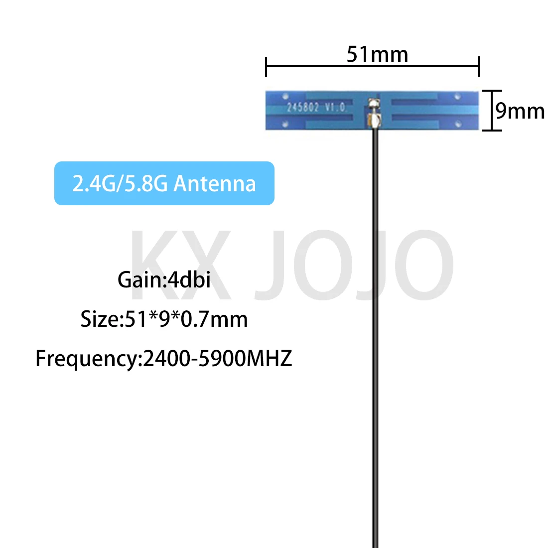 Internal Antenna Bluetooth 2.4G/5.8G 1PC Dual-frequency Built-inPCB FPC PCB Omni Directional High-gain Connector IPEX/Soldering