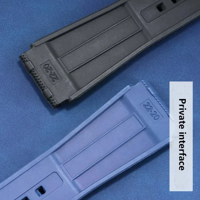 Wysokiej jakości pasek do zegarka z gumy fluorowej do męskiego paska do zegarka Breitling B01 Sports FKM 22mm czarna niebieska bransoletka narzędzie fluoroelastomer