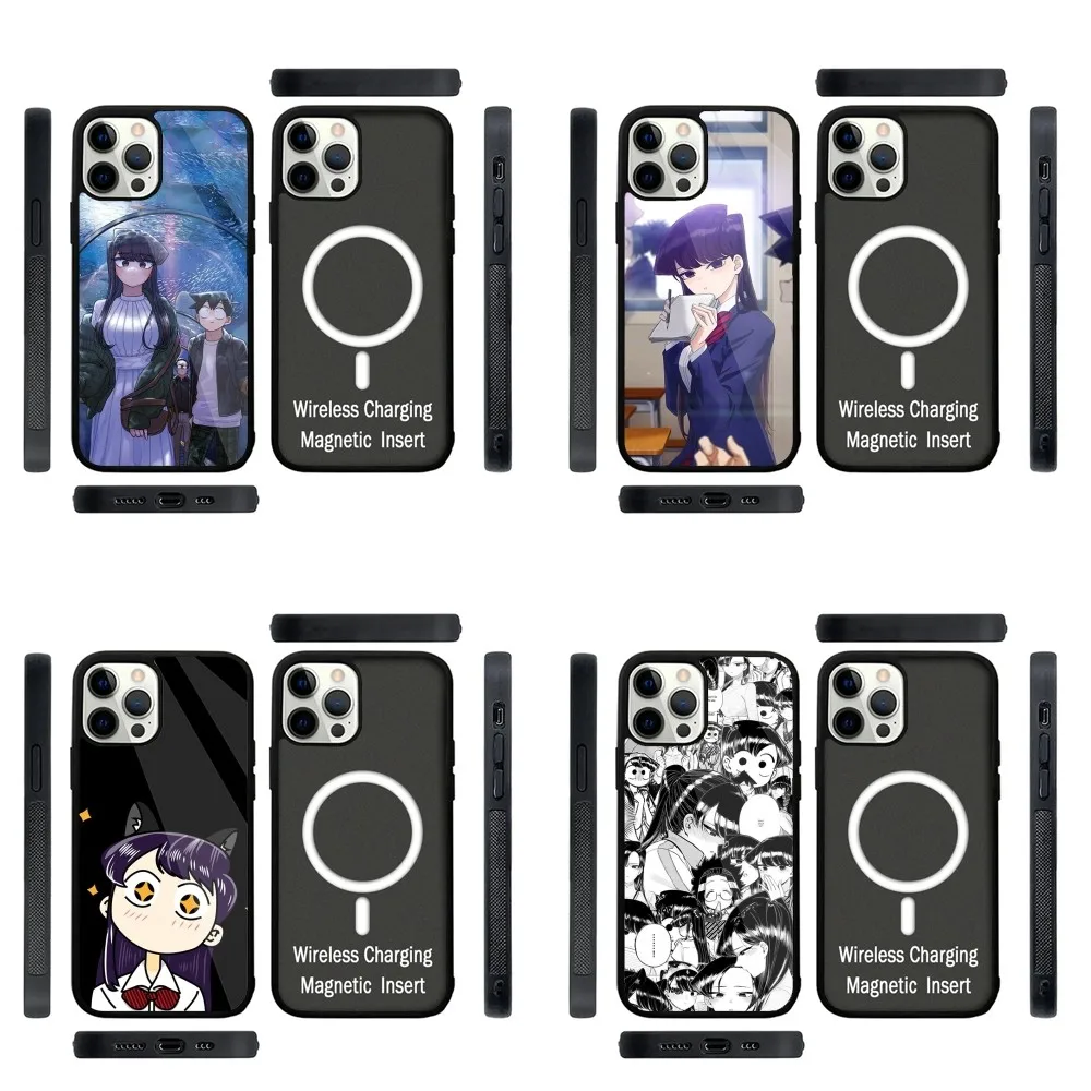 Anime K-Komi Shouko Phone Case Strong Magnetic For IPhone 16,15,14,13,Pro,Max,Plus,11,12,Mini For Magsafe Wireless Charging