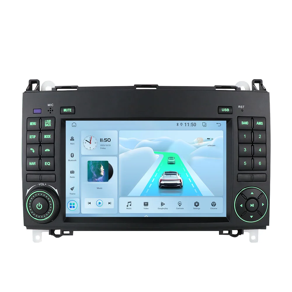 7 "Linux Autoradio Multimedia Carplay Android BT5 HD Omkeren GPS Voor Mercedes Benz B200 W169 W245 Viano Vito sprinter Crafter - afbeelding 2