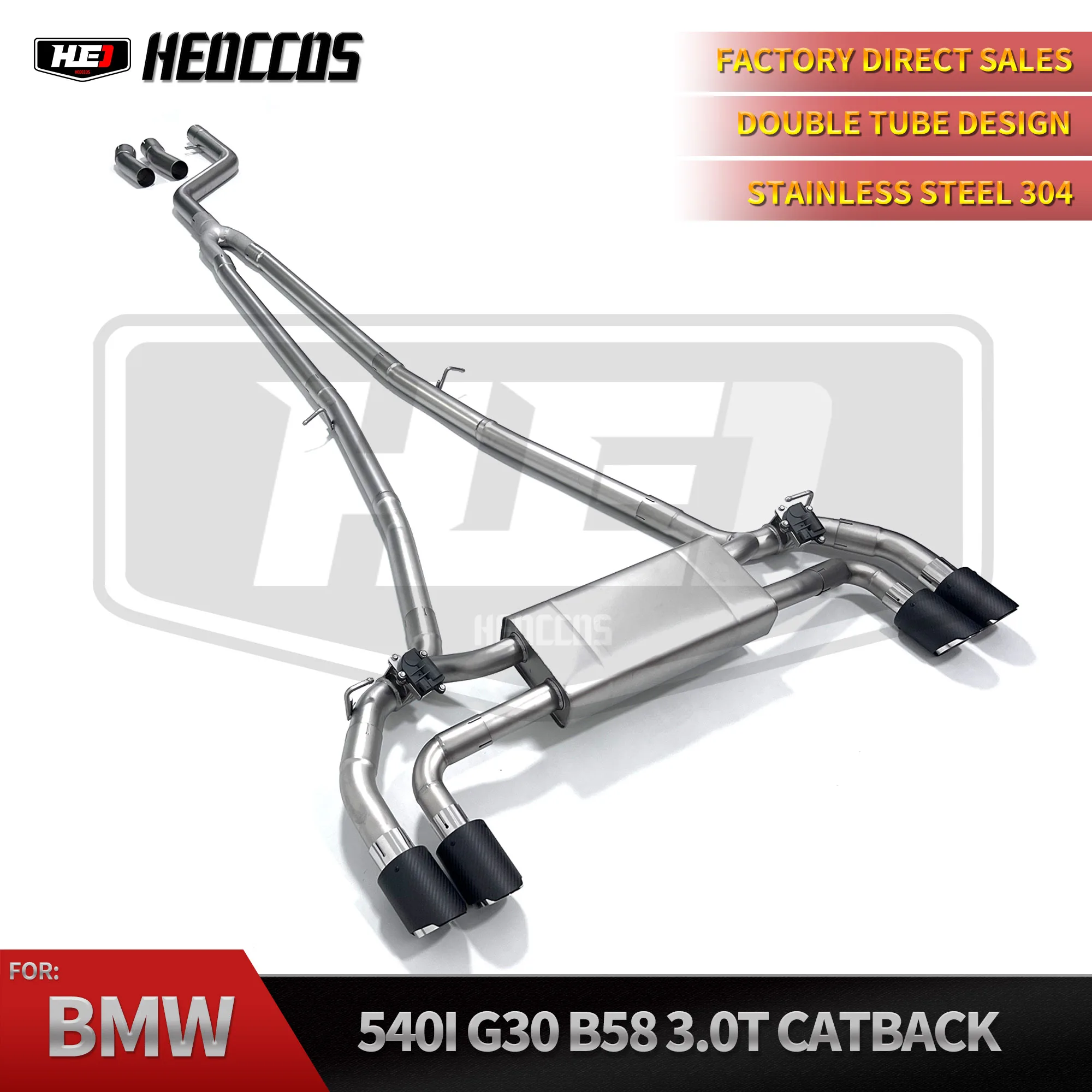

HEO Valvetronic Catback Stainless Steel Exhaust For BMW 520I 530I 540i G30 G31 B48 B58 2.0T 3.0T valve exhaust