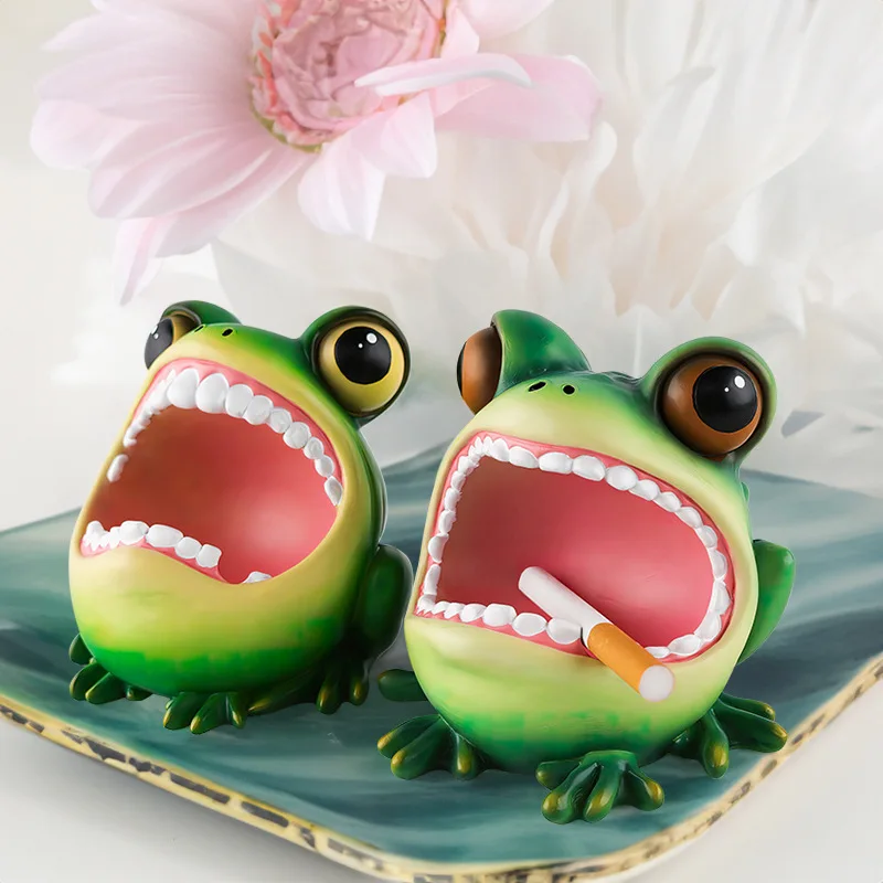 

Frog resin ashtray, anti-fly ash, anti-smoke, cute cartoon, desktop, home creative ornaments, new